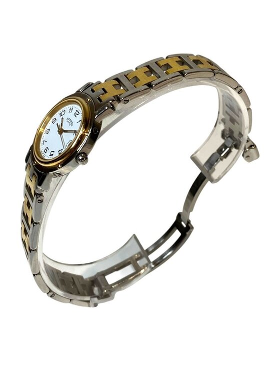 Hermes Clipper Watch SS Quartz White Dial main image 4